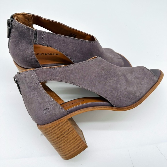 Lucky Brand Gray Saimy  Heeled Booties - Picture 5 of 5